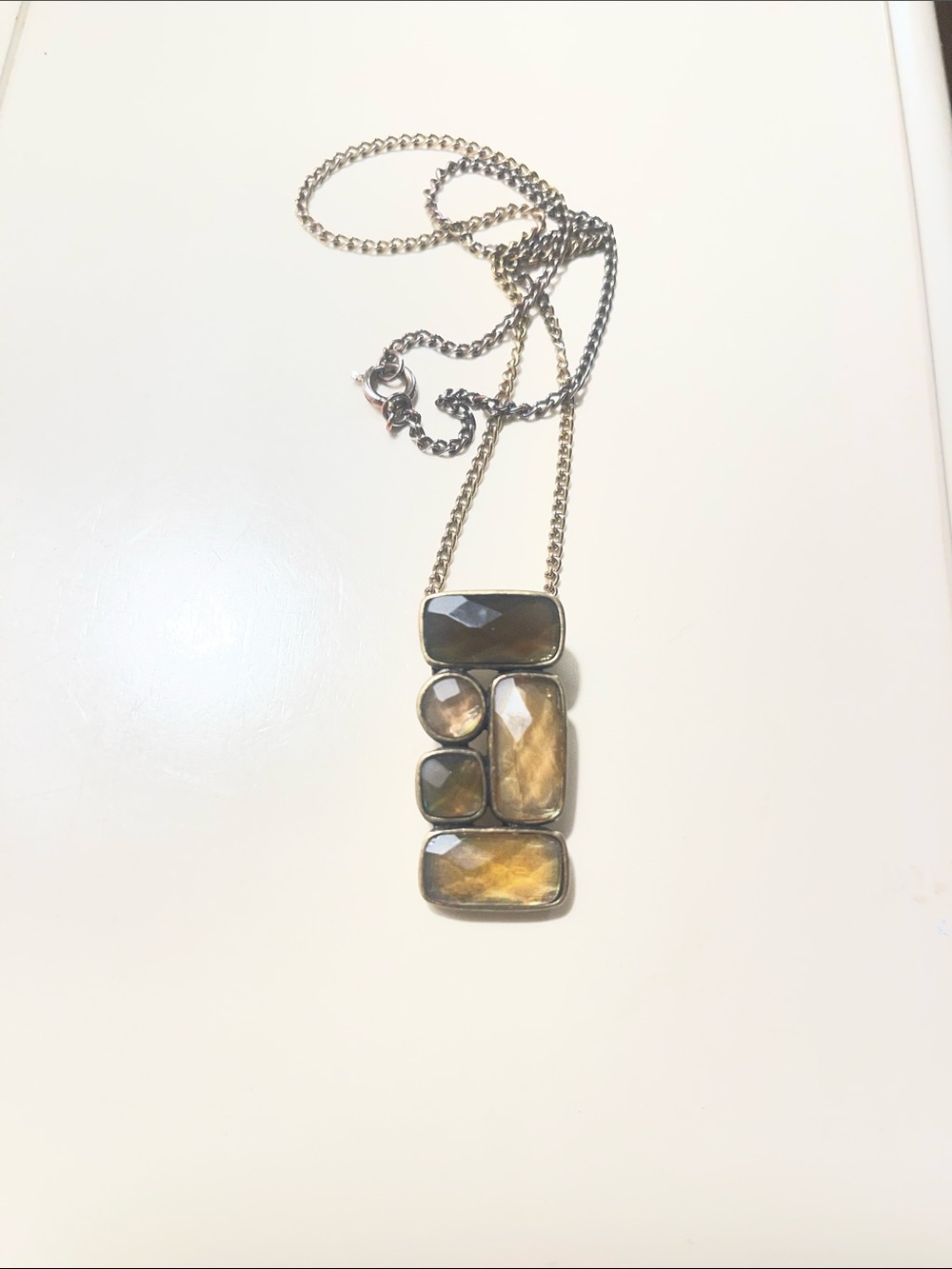 Lia Sophia vintage stack stones necklace
